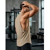image:imageJMIERR Mens Drop Arm Tank Tops Sleeveless Cut Off Muscle Tee Shirts  Undershirt Lightweight Stretchy Bodybuilding Training Gym Workout Casual Summer VocationKhaki