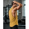 image:imageJMIERR Mens Drop Arm Tank Tops Sleeveless Cut Off Muscle Tee Shirts  Undershirt Lightweight Stretchy Bodybuilding Training Gym Workout Casual Summer Vocation07 Yellow