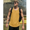 image:imageJMIERR Mens Drop Arm Tank Tops Sleeveless Cut Off Muscle Tee Shirts  Undershirt Lightweight Stretchy Bodybuilding Training Gym Workout Casual Summer Vocation07 Yellow