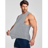 image:imageJMIERR Mens Drop Arm Tank Tops Sleeveless Cut Off Muscle Tee Shirts  Undershirt Lightweight Stretchy Bodybuilding Training Gym Workout Casual Summer Vocation03 Light Grey