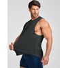 image:imageJMIERR Mens Drop Arm Tank Tops Sleeveless Cut Off Muscle Tee Shirts  Undershirt Lightweight Stretchy Bodybuilding Training Gym Workout Casual Summer Vocation02 Dark Grey