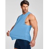 image:imageJMIERR Mens Drop Arm Tank Tops Sleeveless Cut Off Muscle Tee Shirts  Undershirt Lightweight Stretchy Bodybuilding Training Gym Workout Casual Summer Vocation06 Light Blue
