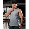 image:imageJMIERR Mens Drop Arm Tank Tops Sleeveless Cut Off Muscle Tee Shirts  Undershirt Lightweight Stretchy Bodybuilding Training Gym Workout Casual Summer Vocation03 Light Grey