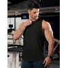 image:imageJMIERR Mens Drop Arm Tank Tops Sleeveless Cut Off Muscle Tee Shirts  Undershirt Lightweight Stretchy Bodybuilding Training Gym Workout Casual Summer Vocation01 Black