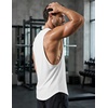 image:imageJMIERR Mens Drop Arm Tank Tops Sleeveless Cut Off Muscle Tee Shirts  Undershirt Lightweight Stretchy Bodybuilding Training Gym Workout Casual Summer Vocation04 White