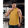 image:imageJMIERR Mens Drop Arm Tank Tops Sleeveless Cut Off Muscle Tee Shirts  Undershirt Lightweight Stretchy Bodybuilding Training Gym Workout Casual Summer Vocation07 Yellow