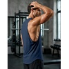 image:imageJMIERR Mens Drop Arm Tank Tops Sleeveless Cut Off Muscle Tee Shirts  Undershirt Lightweight Stretchy Bodybuilding Training Gym Workout Casual Summer VocationDark Blue