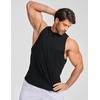 image:imageJMIERR Mens Drop Arm Tank Tops Sleeveless Cut Off Muscle Tee Shirts  Undershirt Lightweight Stretchy Bodybuilding Training Gym Workout Casual Summer Vocation01 Black