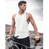 image:imageJMIERR Mens Drop Arm Tank Tops Sleeveless Cut Off Muscle Tee Shirts  Undershirt Lightweight Stretchy Bodybuilding Training Gym Workout Casual Summer Vocation04 White