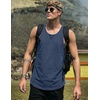 image:imageJMIERR Mens Drop Arm Tank Tops Sleeveless Cut Off Muscle Tee Shirts  Undershirt Lightweight Stretchy Bodybuilding Training Gym Workout Casual Summer VocationDark Blue