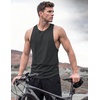 image:imageJMIERR Mens Drop Arm Tank Tops Sleeveless Cut Off Muscle Tee Shirts  Undershirt Lightweight Stretchy Bodybuilding Training Gym Workout Casual Summer Vocation02 Dark Grey
