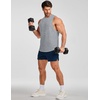 image:imageJMIERR Mens Drop Arm Tank Tops Sleeveless Cut Off Muscle Tee Shirts  Undershirt Lightweight Stretchy Bodybuilding Training Gym Workout Casual Summer Vocation03 Light Grey
