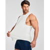 image:imageJMIERR Mens Drop Arm Tank Tops Sleeveless Cut Off Muscle Tee Shirts  Undershirt Lightweight Stretchy Bodybuilding Training Gym Workout Casual Summer Vocation04 White