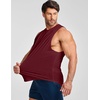 image:imageJMIERR Mens Drop Arm Tank Tops Sleeveless Cut Off Muscle Tee Shirts  Undershirt Lightweight Stretchy Bodybuilding Training Gym Workout Casual Summer Vocation05 Red