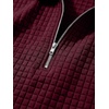 image:imageJMIERR Mens Summer Outfits 2 Piece Sets Waffle Vacation Outfits  Waffle Textured 14 Zip Polo Shirts Drawstring Pant Comfortable Cruise amp Beach Outfit LoungewearRed