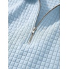 image:imageJMIERR Mens Summer Outfits 2 Piece Sets Waffle Vacation Outfits  Waffle Textured 14 Zip Polo Shirts Drawstring Pant Comfortable Cruise amp Beach Outfit LoungewearLight Blue