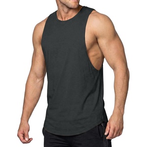 image:imageJMIERR Mens Drop Arm Tank Tops Sleeveless Cut Off Muscle Tee Shirts  Undershirt Lightweight Stretchy Bodybuilding Training Gym Workout Casual Summer Vocation02 Dark Grey