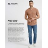 image:imageJMIERR Mens Muscle Fit V Neck T Shirt Short Sleeve Workout Tee  Slim Fit Textured Ribbed Fabric Longline Curved Hem Stretch Comfort Casual Summer Fitted Tops for Athletic GymA Brown