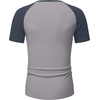 image:imageJMIERR Mens Muscle Fit V Neck T Shirt Short Sleeve Workout Tee  Slim Fit Textured Ribbed Fabric Longline Curved Hem Stretch Comfort Casual Summer Fitted Tops for Athletic GymC Light Grey  Blue