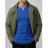 image:imageJMIERR Mens Muscle Fit V Neck T Shirt Short Sleeve Workout Tee  Slim Fit Textured Ribbed Fabric Longline Curved Hem Stretch Comfort Casual Summer Fitted Tops for Athletic GymB Blue 2