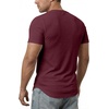 image:imageJMIERR Mens Muscle Fit V Neck T Shirt Short Sleeve Workout Tee  Slim Fit Textured Ribbed Fabric Longline Curved Hem Stretch Comfort Casual Summer Fitted Tops for Athletic GymA Red