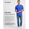 image:imageJMIERR Mens Muscle Fit V Neck T Shirt Short Sleeve Workout Tee  Slim Fit Textured Ribbed Fabric Longline Curved Hem Stretch Comfort Casual Summer Fitted Tops for Athletic GymB Dark Blue