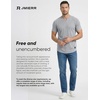 image:imageJMIERR Mens Muscle Fit V Neck T Shirt Short Sleeve Workout Tee  Slim Fit Textured Ribbed Fabric Longline Curved Hem Stretch Comfort Casual Summer Fitted Tops for Athletic GymA Grey2