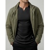 image:imageJMIERR Mens Muscle Fit V Neck T Shirt Short Sleeve Workout Tee  Slim Fit Textured Ribbed Fabric Longline Curved Hem Stretch Comfort Casual Summer Fitted Tops for Athletic Gym01 Black