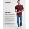 image:imageJMIERR Mens Muscle Fit V Neck T Shirt Short Sleeve Workout Tee  Slim Fit Textured Ribbed Fabric Longline Curved Hem Stretch Comfort Casual Summer Fitted Tops for Athletic GymA Red