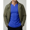 image:imageJMIERR Mens Muscle Fit V Neck T Shirt Short Sleeve Workout Tee  Slim Fit Textured Ribbed Fabric Longline Curved Hem Stretch Comfort Casual Summer Fitted Tops for Athletic GymB Dark Blue
