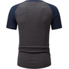 image:imageJMIERR Mens Muscle Fit V Neck T Shirt Short Sleeve Workout Tee  Slim Fit Textured Ribbed Fabric Longline Curved Hem Stretch Comfort Casual Summer Fitted Tops for Athletic GymC Grey  Blue