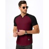 image:imageJMIERR Mens Muscle Fit V Neck T Shirt Short Sleeve Workout Tee  Slim Fit Textured Ribbed Fabric Longline Curved Hem Stretch Comfort Casual Summer Fitted Tops for Athletic GymC Red  Black