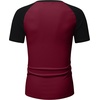 image:imageJMIERR Mens Muscle Fit V Neck T Shirt Short Sleeve Workout Tee  Slim Fit Textured Ribbed Fabric Longline Curved Hem Stretch Comfort Casual Summer Fitted Tops for Athletic GymC Red  Black