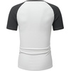 image:imageJMIERR Mens Muscle Fit V Neck T Shirt Short Sleeve Workout Tee  Slim Fit Textured Ribbed Fabric Longline Curved Hem Stretch Comfort Casual Summer Fitted Tops for Athletic GymC White  Grey