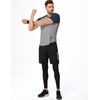 image:imageJMIERR Mens Muscle Fit V Neck T Shirt Short Sleeve Workout Tee  Slim Fit Textured Ribbed Fabric Longline Curved Hem Stretch Comfort Casual Summer Fitted Tops for Athletic GymC Light Grey  Blue