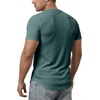 image:imageJMIERR Mens Muscle Fit V Neck T Shirt Short Sleeve Workout Tee  Slim Fit Textured Ribbed Fabric Longline Curved Hem Stretch Comfort Casual Summer Fitted Tops for Athletic GymA Green