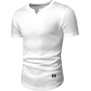 image:imageJMIERR Mens Muscle Fit V Neck T Shirt Short Sleeve Workout Tee  Slim Fit Textured Ribbed Fabric Longline Curved Hem Stretch Comfort Casual Summer Fitted Tops for Athletic GymPackblackWhite