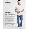 image:imageJMIERR Mens Muscle Fit V Neck T Shirt Short Sleeve Workout Tee  Slim Fit Textured Ribbed Fabric Longline Curved Hem Stretch Comfort Casual Summer Fitted Tops for Athletic Gym0 White