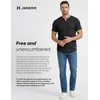 image:imageJMIERR Mens Muscle Fit V Neck T Shirt Short Sleeve Workout Tee  Slim Fit Textured Ribbed Fabric Longline Curved Hem Stretch Comfort Casual Summer Fitted Tops for Athletic Gym01 Black