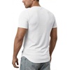 image:imageJMIERR Mens Muscle Fit V Neck T Shirt Short Sleeve Workout Tee  Slim Fit Textured Ribbed Fabric Longline Curved Hem Stretch Comfort Casual Summer Fitted Tops for Athletic Gym0 White