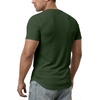 image:imageJMIERR Mens Muscle Fit V Neck T Shirt Short Sleeve Workout Tee  Slim Fit Textured Ribbed Fabric Longline Curved Hem Stretch Comfort Casual Summer Fitted Tops for Athletic GymArmy Green