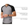image:imageJMIERR Mens Muscle Fit V Neck T Shirt Short Sleeve Workout Tee  Slim Fit Textured Ribbed Fabric Longline Curved Hem Stretch Comfort Casual Summer Fitted Tops for Athletic GymC Grey  Black