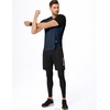 image:imageJMIERR Mens Muscle Fit V Neck T Shirt Short Sleeve Workout Tee  Slim Fit Textured Ribbed Fabric Longline Curved Hem Stretch Comfort Casual Summer Fitted Tops for Athletic GymC Blue  Black