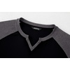 image:imageJMIERR Mens Muscle Fit V Neck T Shirt Short Sleeve Workout Tee  Slim Fit Textured Ribbed Fabric Longline Curved Hem Stretch Comfort Casual Summer Fitted Tops for Athletic GymC Black  Grey
