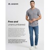 image:imageJMIERR Mens Muscle Fit V Neck T Shirt Short Sleeve Workout Tee  Slim Fit Textured Ribbed Fabric Longline Curved Hem Stretch Comfort Casual Summer Fitted Tops for Athletic GymA Grey