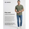 image:imageJMIERR Mens Muscle Fit V Neck T Shirt Short Sleeve Workout Tee  Slim Fit Textured Ribbed Fabric Longline Curved Hem Stretch Comfort Casual Summer Fitted Tops for Athletic GymB Light Green