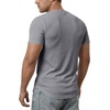 image:imageJMIERR Mens Muscle Fit V Neck T Shirt Short Sleeve Workout Tee  Slim Fit Textured Ribbed Fabric Longline Curved Hem Stretch Comfort Casual Summer Fitted Tops for Athletic GymA Grey