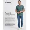 image:imageJMIERR Mens Muscle Fit V Neck T Shirt Short Sleeve Workout Tee  Slim Fit Textured Ribbed Fabric Longline Curved Hem Stretch Comfort Casual Summer Fitted Tops for Athletic GymA Green