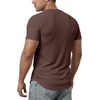 image:imageJMIERR Mens Muscle Fit V Neck T Shirt Short Sleeve Workout Tee  Slim Fit Textured Ribbed Fabric Longline Curved Hem Stretch Comfort Casual Summer Fitted Tops for Athletic GymB Dark Brown