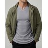 image:imageJMIERR Mens Muscle Fit V Neck T Shirt Short Sleeve Workout Tee  Slim Fit Textured Ribbed Fabric Longline Curved Hem Stretch Comfort Casual Summer Fitted Tops for Athletic GymA Grey
